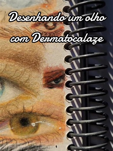 Desenhando um olho com Dermatocalaze #arte #julioarte #garotoartista #desenho #paginadeolhos
