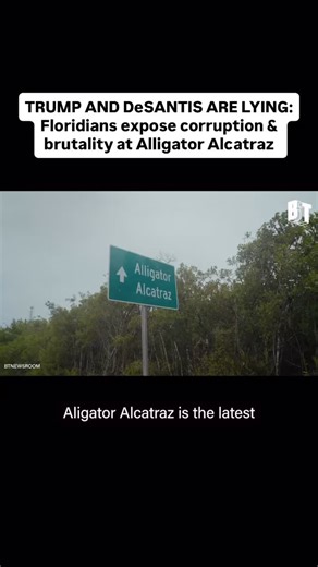 170 reactions · 112 shares | “Alligator Alcatraz” is the latest in Trump’s brutal mass deportation campaign. BT went to South Florida to speak with residents, environmental activists, and immigrant families who say the entire project is corrupt, the conditions are brutal, and it could change the Everglades forever. | BreakThrough News | Facebook