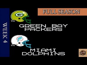 Tecmo Super Bowl (NES) Playthrough - Week 4 Green Bay Packers vs Miami Dolphins