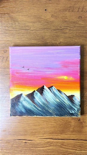 Paint a Sunset Mountain Glow