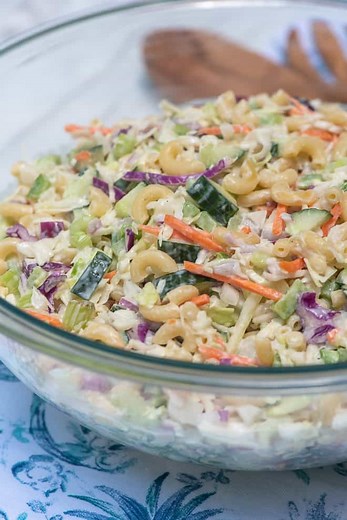 Macaroni Coleslaw Recipe | Valerie's Kitchen