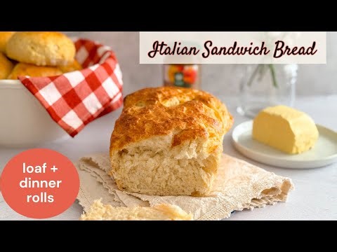 Easy Italian Sandwich Bread Recipe | Makes Loaves, Bread Rolls, and Even Pizza | Soft Milk Bread