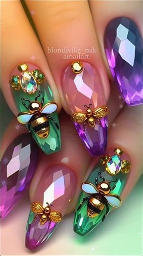 Inspiración en uñas de Primavera ✨️ 🌸 🤍 #parati #nails #poligel #nailart #music #primavera #fypシ