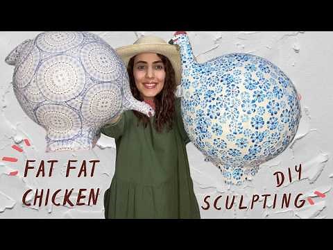 How To Make A Paper Mache Sculpture | Bird Clay Sculpting | Balloon Armature