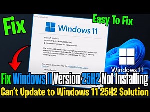 💻 How to Fix Windows 11 Version 25H2 Not Installing ✅ | Can’t Update to Windows 11 25H2 Solution