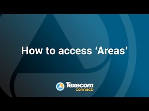 How to select 'Areas' - Texecom Connect app