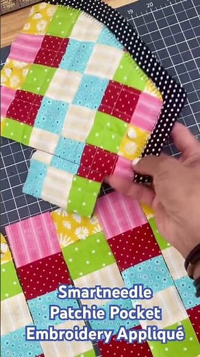 How to do an embroidery design pocket appliqué #embroiderydesign #quilted #sewing pattern