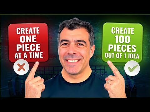 Turn 1 topic into 100 viral pieces with this blueprint system | contentfarming.io tutorial