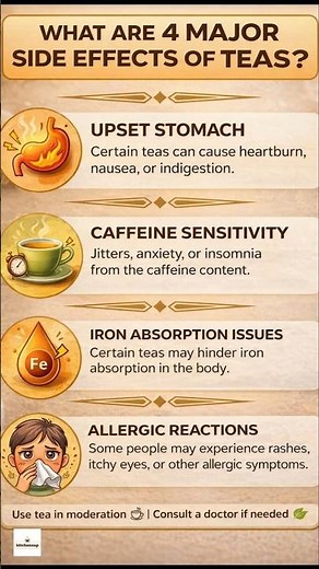 4 Major Side Effects of Tea You Should Know Before Drinking It Daily.