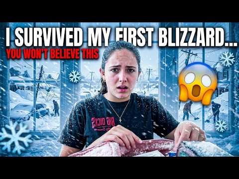 I Survived My FIRST Blizzard… You Won’t Believe This 😱❄️