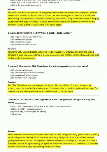 DMV Class C Practice Test Questions With Answers video