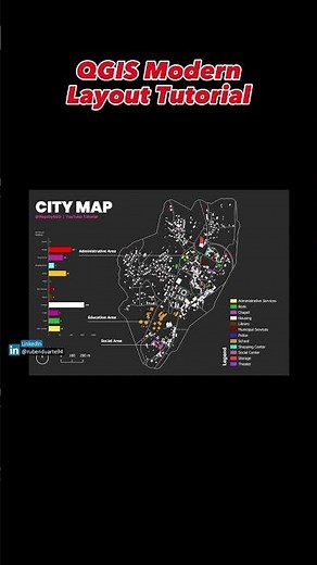 QGIS Simple Modern Map Layout Tutorial #gis #qgis #layout #map