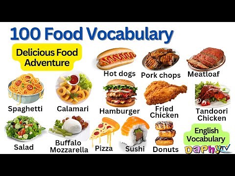 100 Food English Names | Common Food Vocabulary in English