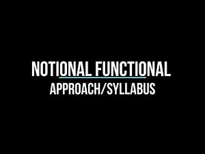 Notional Functional Approach/Syllabus english