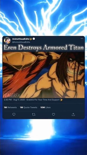 Eren Destroys Armored Titan #attackontitan #aot #eren #levi #mikasa #reiner #animeshorts #animeedit
