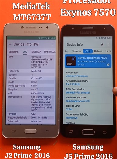Samsung Galaxy J2 Prime vs Galaxy J5 Prime Comparison