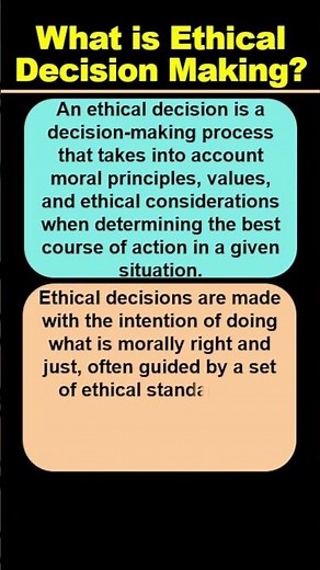 What is Ethical Decision Making ? #shorts #short #viral