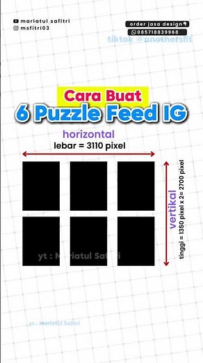 Measurements, How To Cut & Upload 6 Puzzle Feed Instagram Connect
