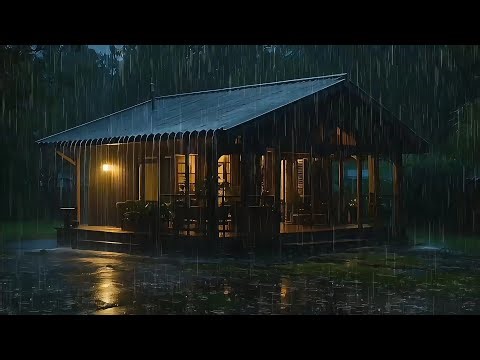 Peaceful Cabin Rain at Night 🌧️ Relaxing Rain Sounds for Sleep, Focus & Stress Relief