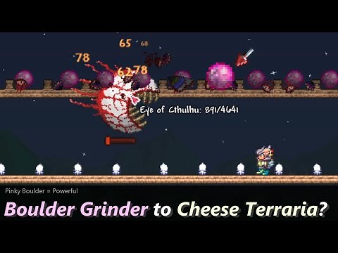 I exploited boulders, I exploited the Terraria ─ Bouncy Boulder Grinder in Terraria..?
