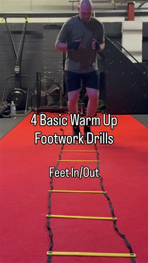 Basic ladder footwork drills to warm up 🥊 #boxing #fitness #ladderworkout