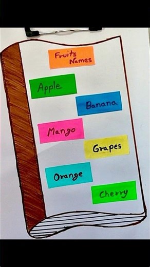 How to make Fruit name chart #craft #shorts