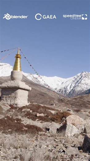 Pathtrace Studio on Instagram: "3D animation of the Ladakh mountain passes. Tutorial covering how I made these mountains and textured/lit them in blender is coming out very soon! Check me at Maarten Nauta out on Youtube/Patreon and Artstation for Tutorials, Assets, and Breakdowns! Software used: #gaea #blender3d #speedtree #aftereffects Tools: @quadspinner @quixelofficial @geoscatter @speedtree_inc"