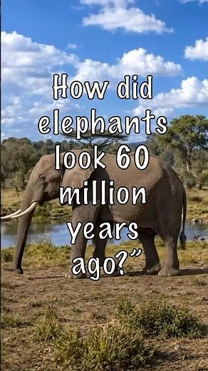 How did elephants look 60 million years ago #evolution #dinosaur #animals #wildlife #elephants