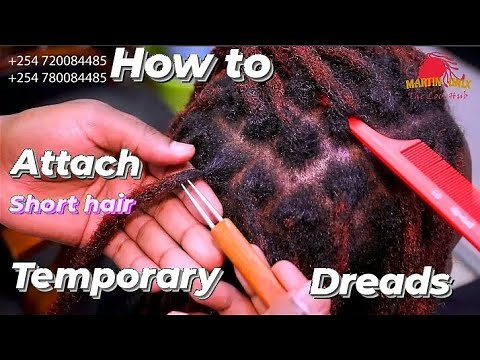 Easiest & Detailed Temporary Dreadlocks Extension Tutorial / Installation on Short Hair.