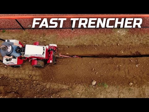Digging A Trench With A Tractor