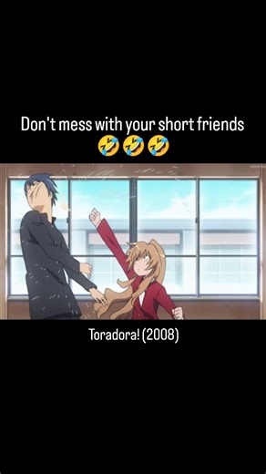Ani4mation on Instagram: "Follow for more anime best moments → @_ani4mation_ Anime: Toradora! (2008) Here is some information about it: Toradora! is a romantic comedy–drama that follows Ryuuji Takasu, a kind-hearted high school student who looks intimidating due to his sharp eyes, and Taiga Aisaka, a small but fierce girl nicknamed the “Palmtop Tiger.” Despite their opposite personalities, they form an unlikely alliance: Ryuuji helps Taiga pursue her crush, while Taiga helps Ryuuji get closer to