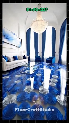 I Encased 3D Roses in My Floor! 😱 Blue Epoxy Transformation