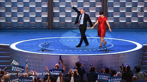 Senator Tim Kaine proved his attack-dog mettle at the Democratic National Convention, poking fun at Donald J. Trump's speech patterns as well as his lack of specifics. | The New York Times