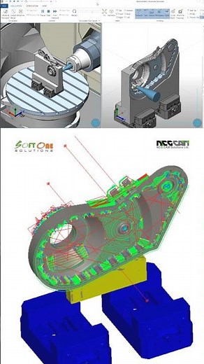 NCG CAM CNC 5 Axis GROB 550 Toolpath Machine Simulation #ncgcam #cadcamcnc #cncsoftware #cncmachine