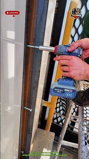 Installing Bolts on a Metal Frame with an Impact Driver #powertools
