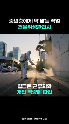 정년 앞둔 5060대 주목! 중년층에게 딱 맞는 직업, 건물위생관리사!