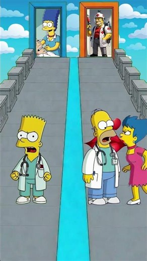 Doctor Bart simpson X Hommer simpson #simpsons #game #race #shorts