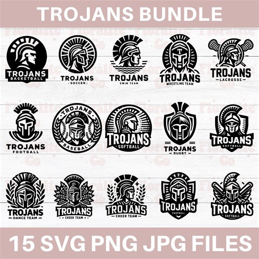 Trojans SVG PNG Bundle, Trojans Softball, Trojans Cheer Shirt, Trojans Football Pride, Trojans School, Trojan Mascot, Trojans Sublimation - Etsy