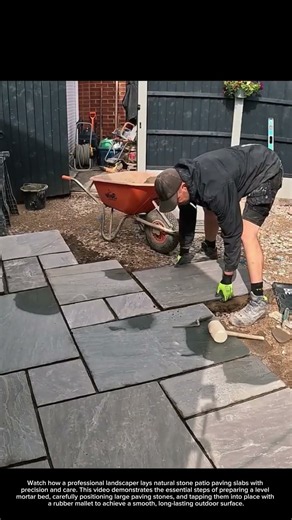 Professional Patio Paving Technique 🧱 #paving #landscaping #diy
