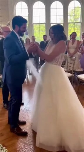 Bride's Dress Turns Fountain at Church Wedding