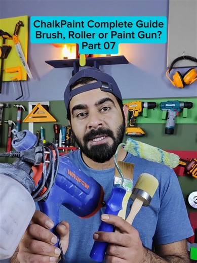 Everything you need to know about chalk paint series. Part 07: Furniture paint krty huay brush use kren, Roller ya phr paint gun machine? . . #chalkpaint #paint #diy #furniture