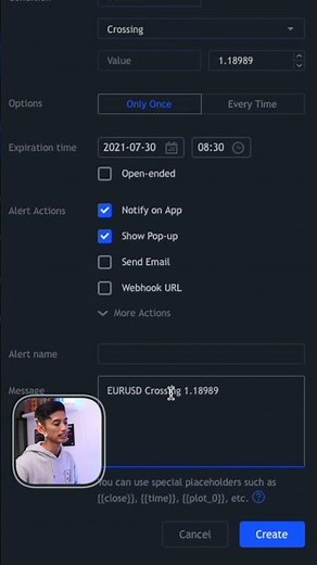 Cara Seting Alert Di Trading View #Shorts