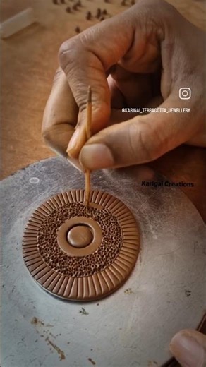 Handmade Terracotta Jewellery Making,simple pendant!#karigai_terracotta_jewellery #ecofriendlygifts