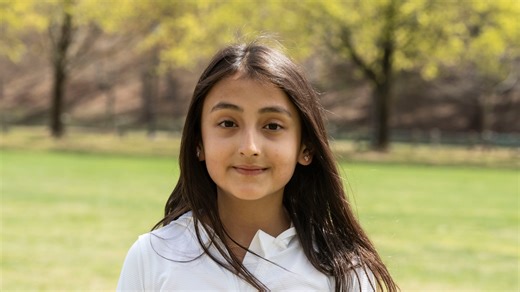 Isabella Markowitz of Pound Ridge says summer means splashing in Memorial Pool