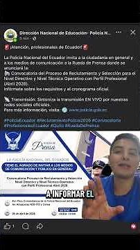 👮🏻👮🏻‍♂️🇪🇨Policía Nacional: Tutorial para postular como Especialista Abril 2026