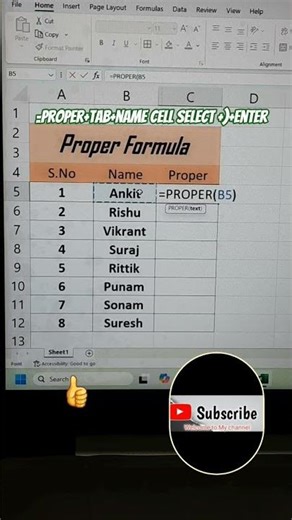 proper formula in Excel #excel #exceltips #spreadsheet