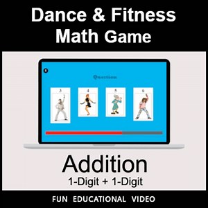 1-Digit Addition - Math Dance Game & Math Fitness Game - Math Video