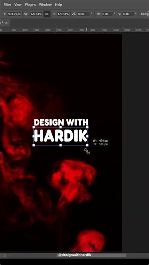 Distorted Typography in just 3 clicks 😳Design smarter, not harder! #graphicdesign #designwithhardik