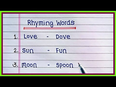 20 Rhyming Words in English | Rhyming Words