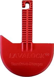 LavaLock Smok-n-Scrape Grill and Smoker Scraper, Residue Remover Cleaning Tool for Weber Kettle, Weber Smokey Mountain, UDS, WSM (Red Smoke-n-Scrape)